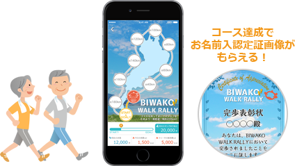 ウォーキングをする（バーチャルウォーキングラリー）