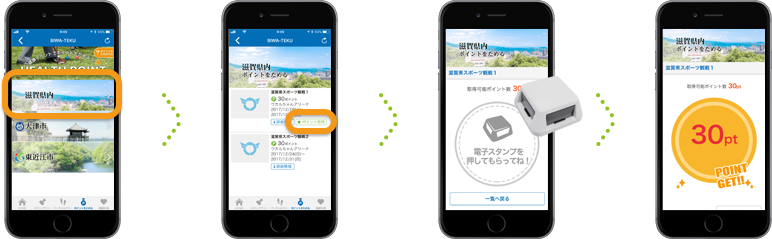 健康イベントに参加してためる（電子スタンプの場合）