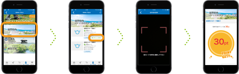 健康イベントに参加してためる（QRコードの場合）